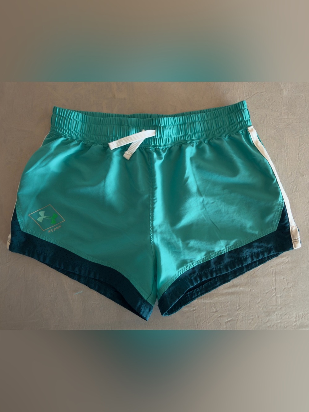 Under Armour Teal and Dark Blue Women’s Athletic Shorts